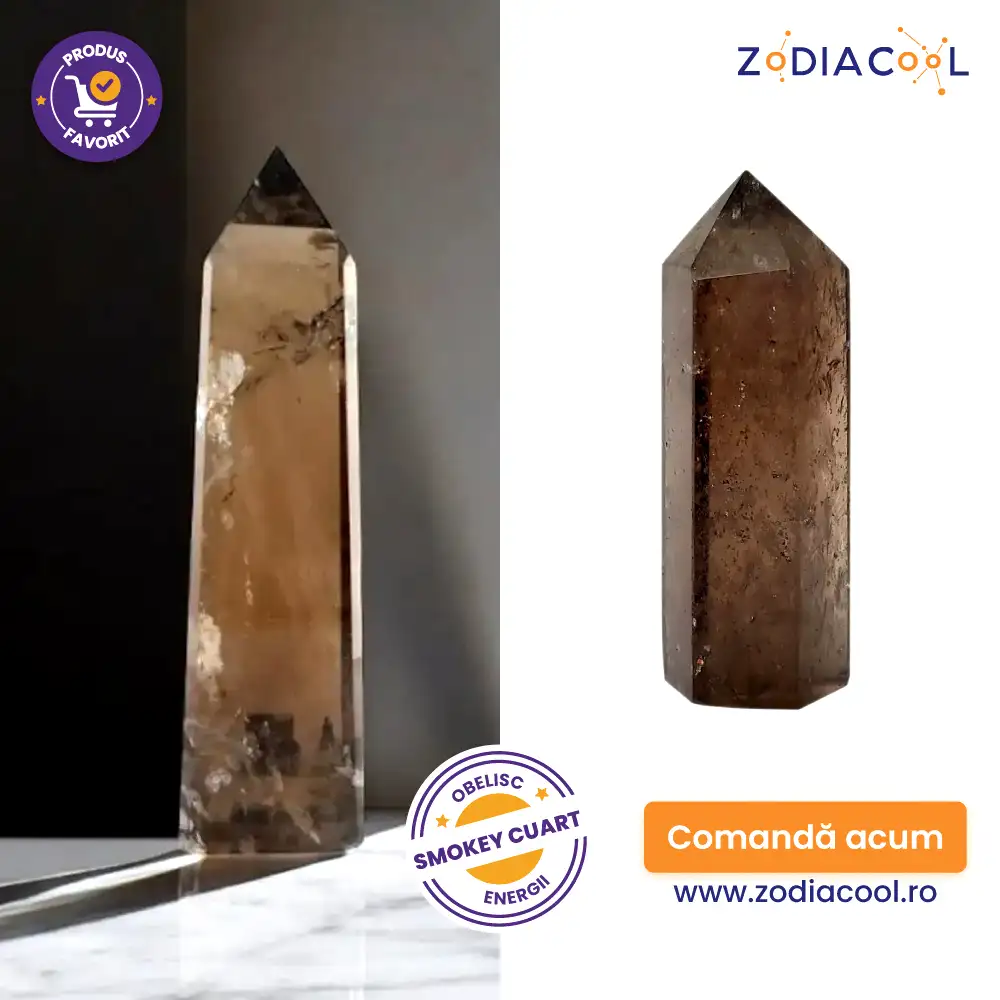 Obelisc cristal fumuriu Smoky Cuart