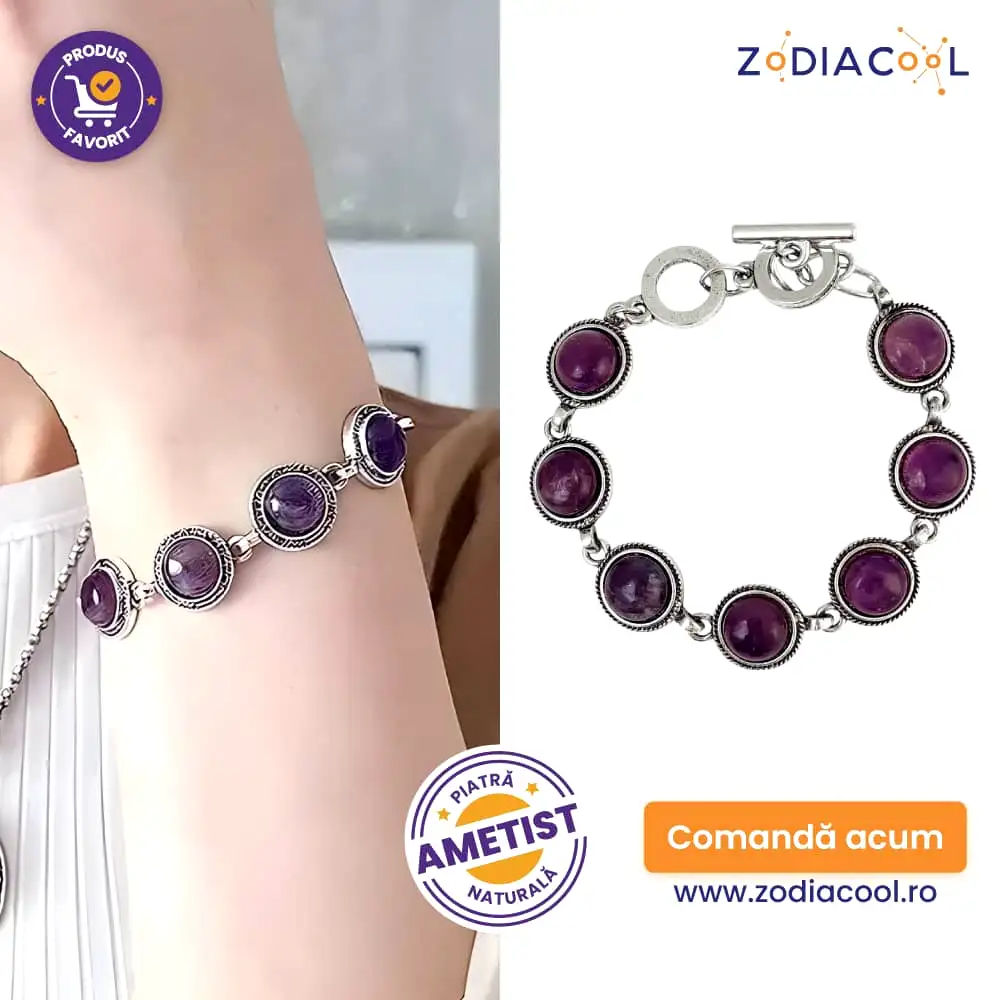 Bratara 7 pietre ametist
