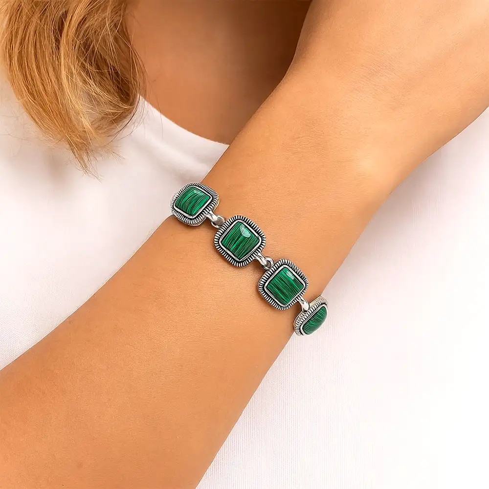 Bratara 7 pietre Malachit