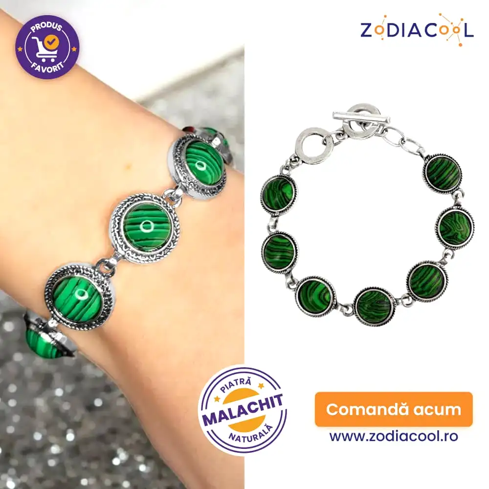 Bratara 7 pietre Malachit