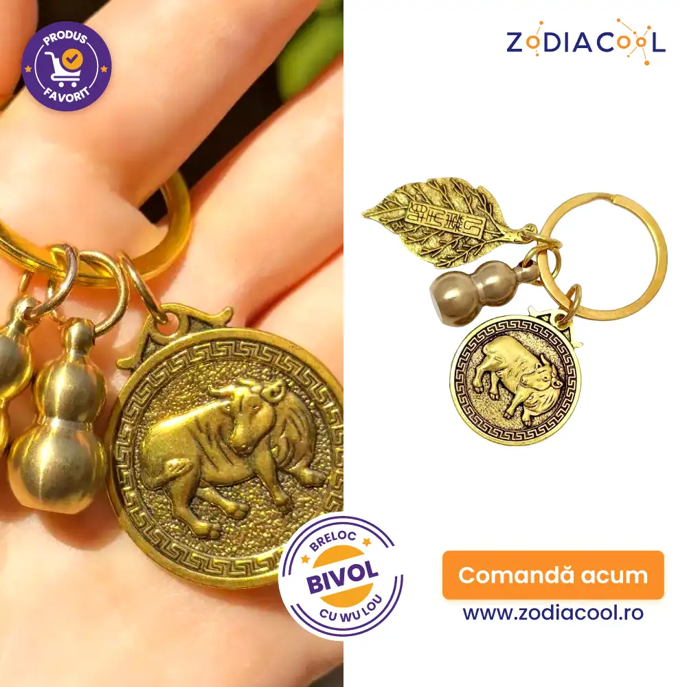 Breloc zodia Bivol cu WuLou