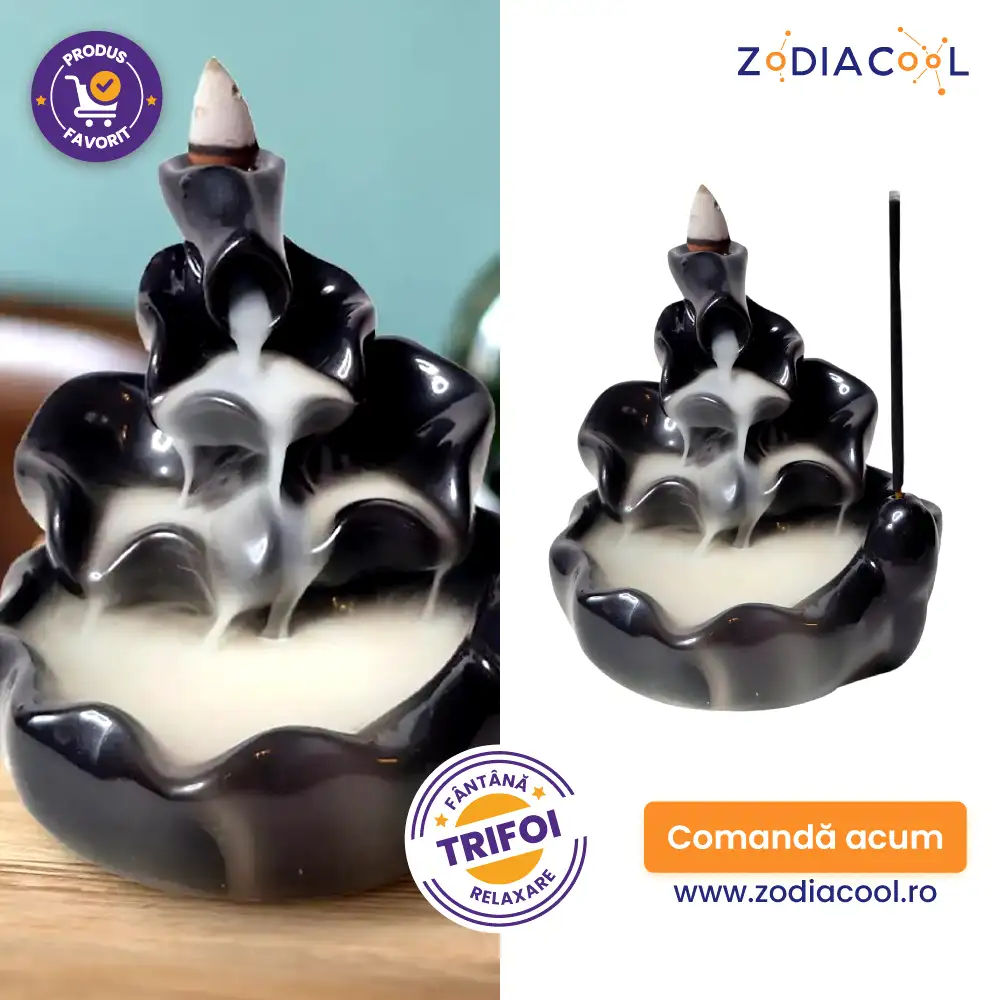 Fântână Trifoi suport aromaterapie pentru conuri parfumate backflow