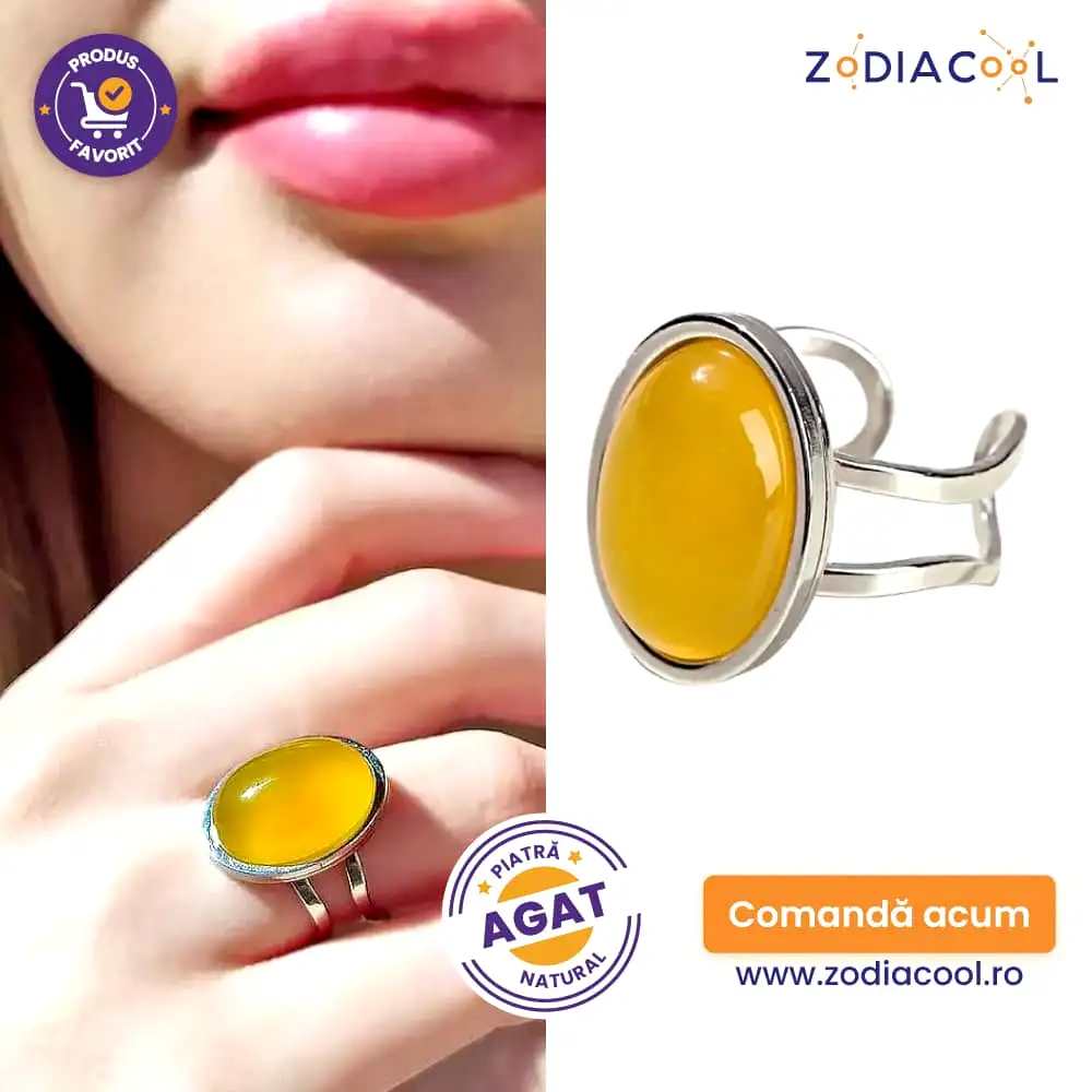 Inel Agat galben