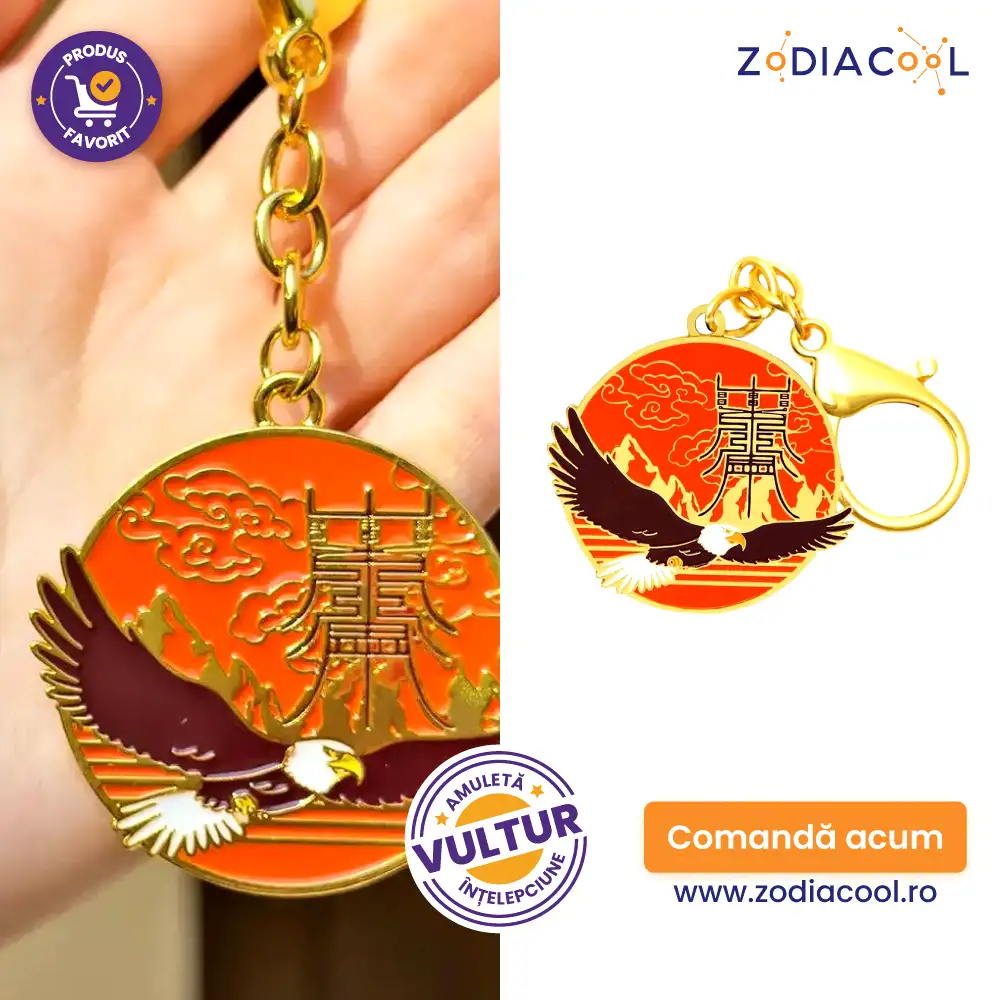 Breloc amuleta învățăturii cu vultur