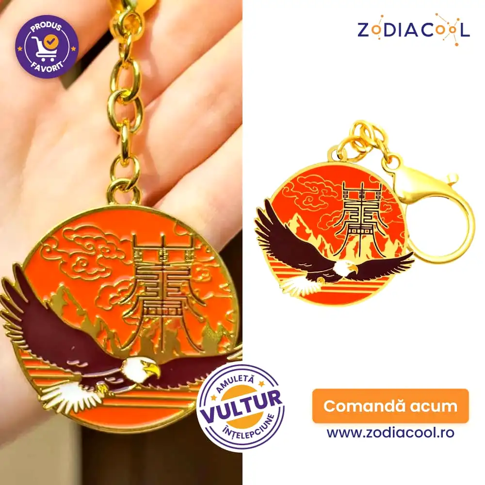 Breloc amuleta învățăturii cu vultur