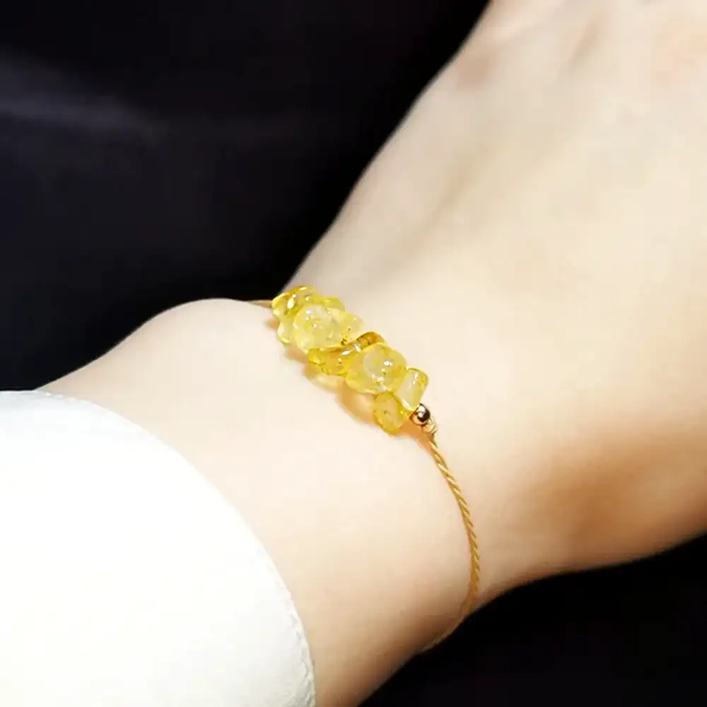 Brățară șnur citrin