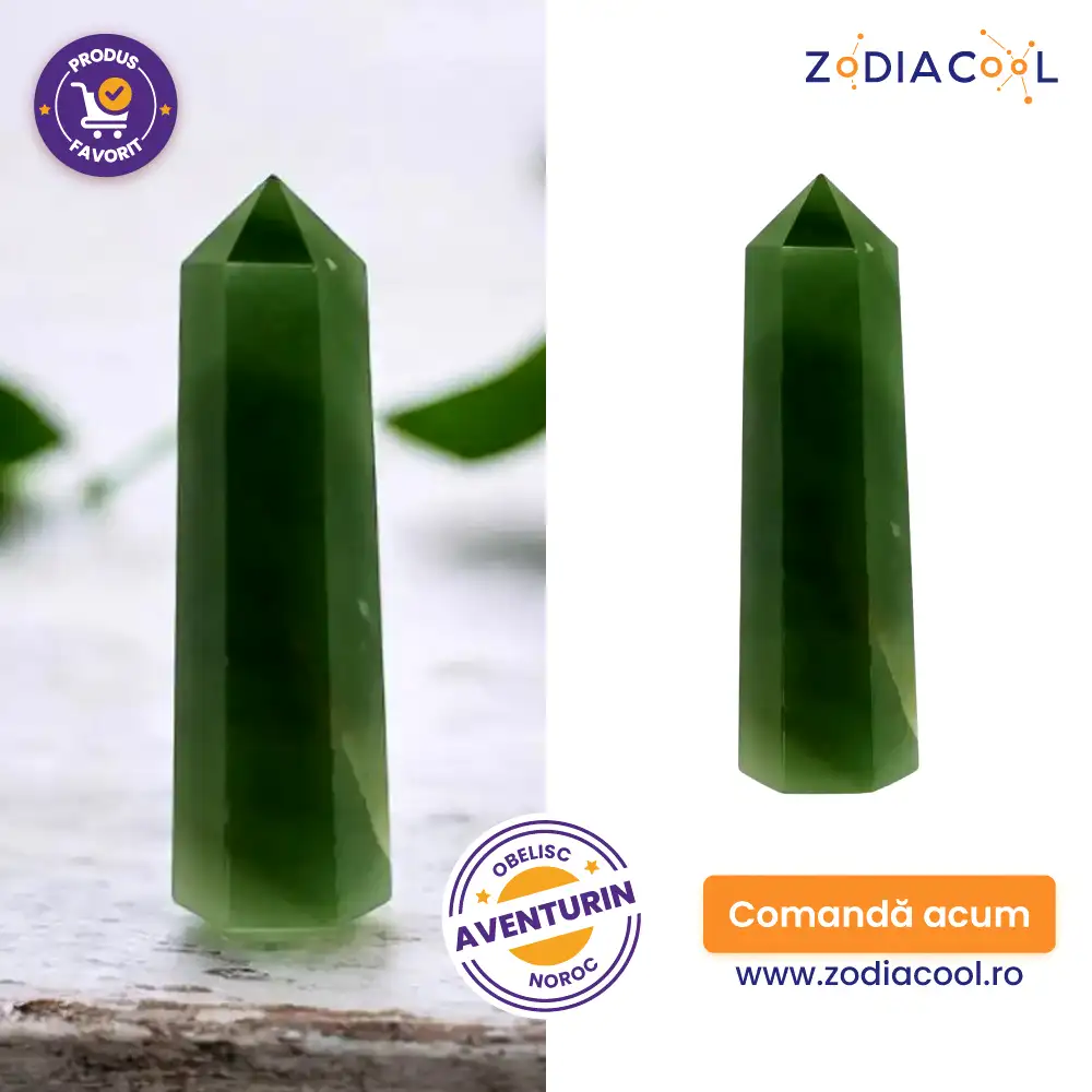 Obelisc cristal Aventurin mare