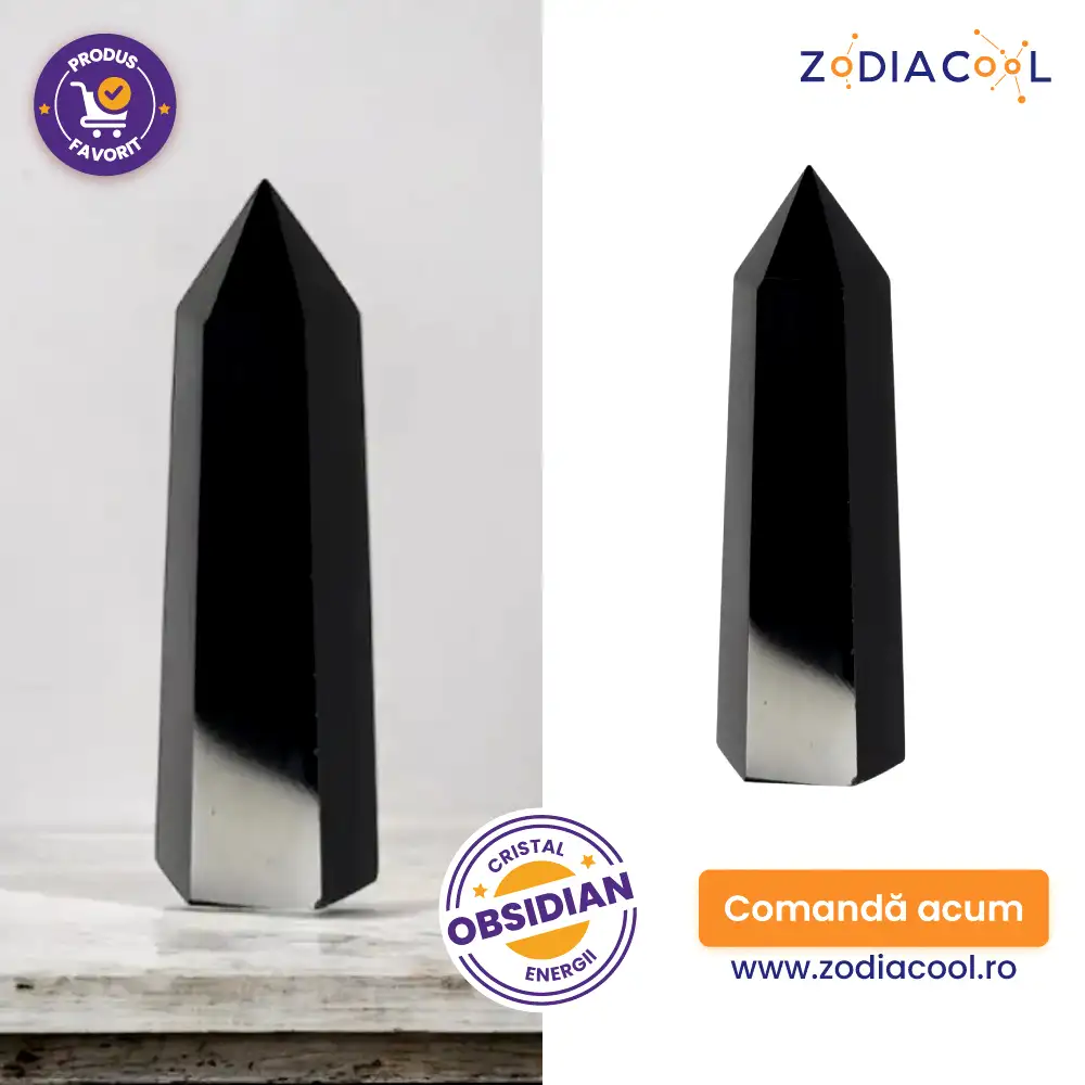 Obelisc cristal Obsidian