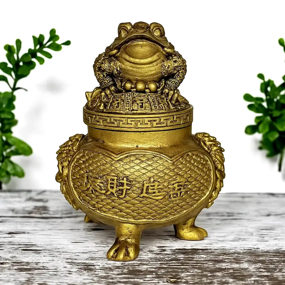 Vasul bogăției cu broasca cu bani