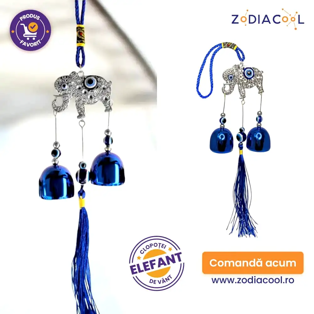 Clopoței de vânt cu elefant și ochiul turcesc