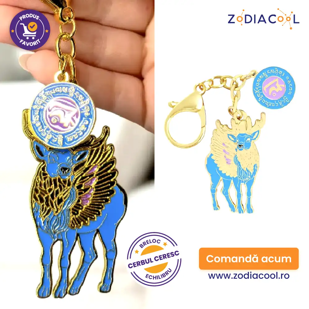 Breloc Amuleta Cerbul Ceresc esenta spirituala 