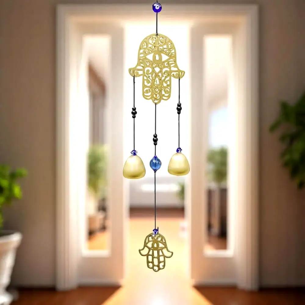 Clopoței de vânt cu Mana lui Fatima și Ochiul protector