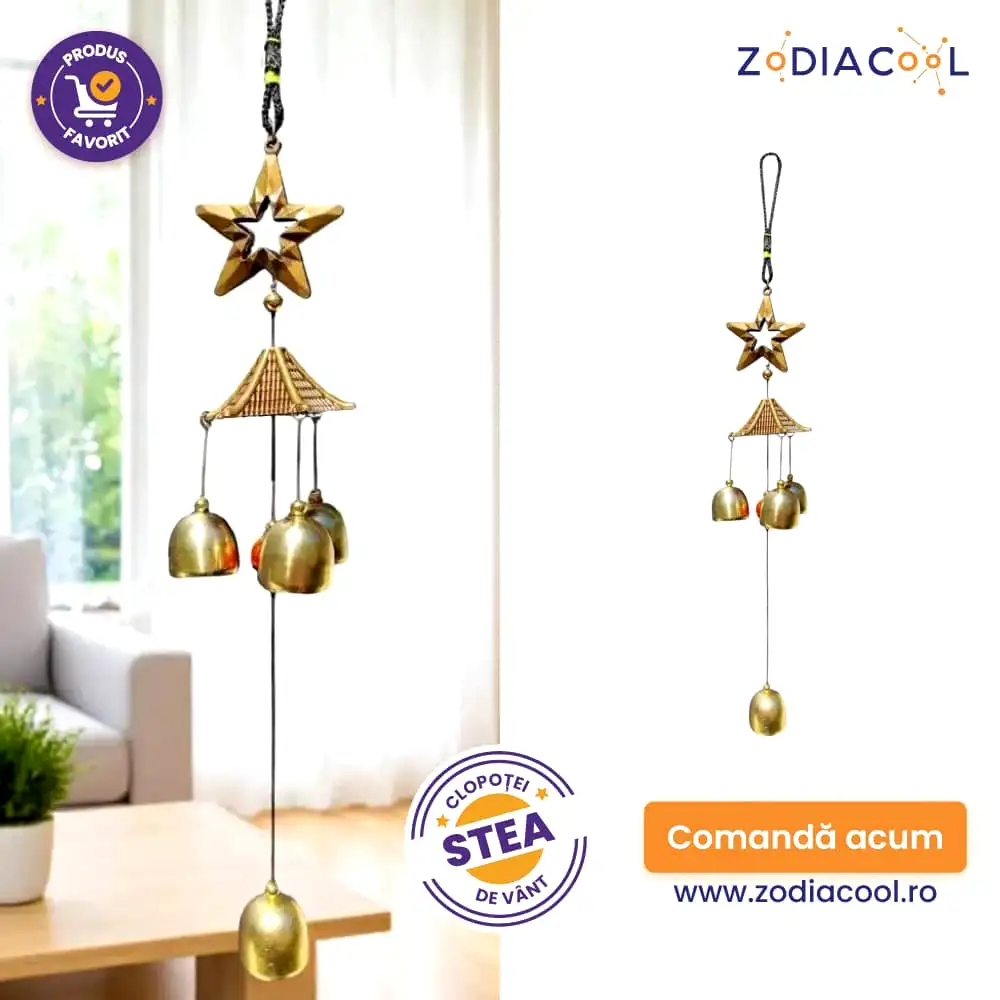 Clopoței de vânt cu stea strălucitoare și pagodă