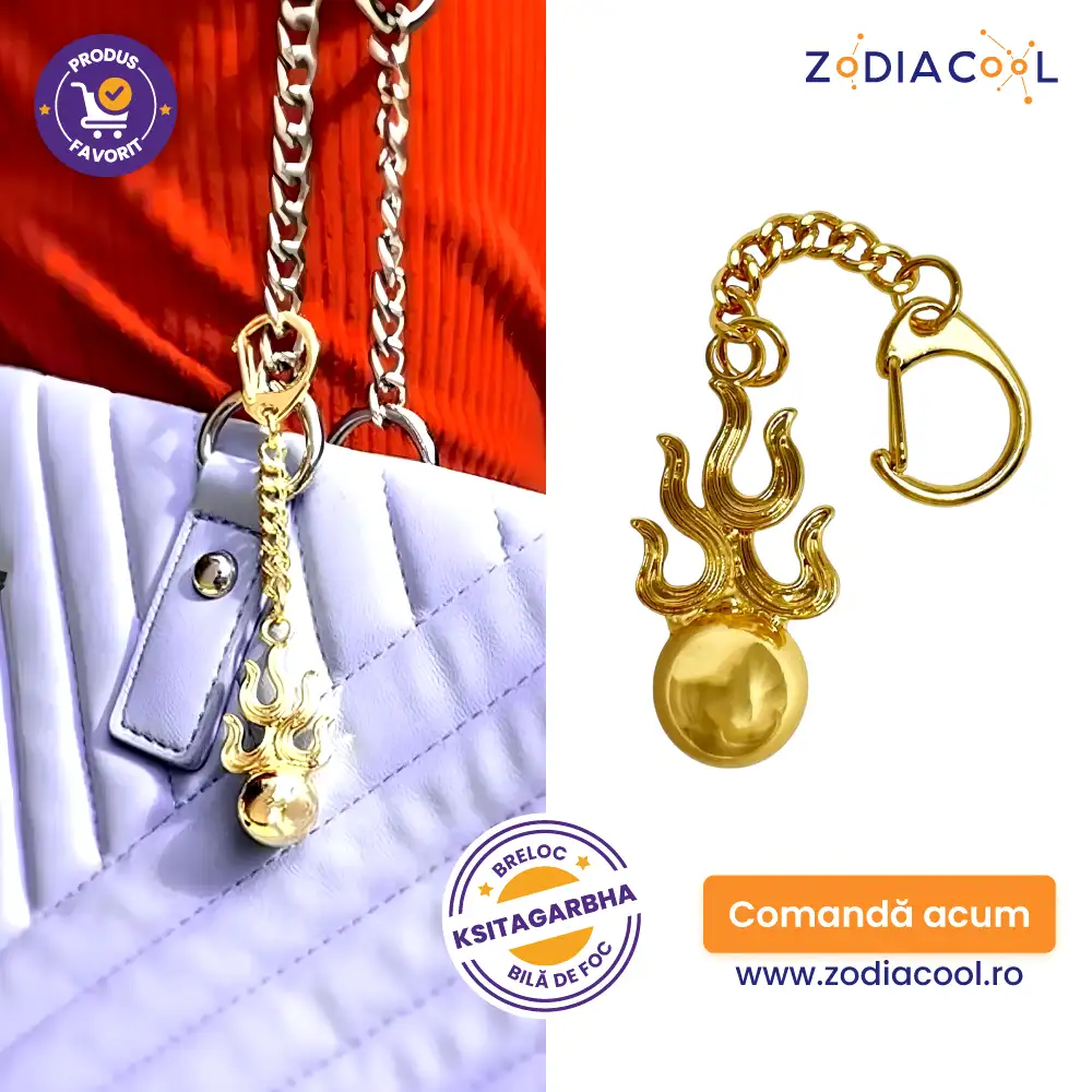 Breloc bila de foc Ksitagarbha