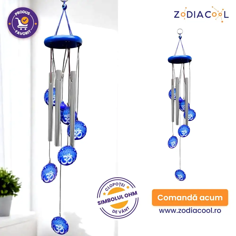 Clopotei de vant cu tuburi sonore si simbolul ohm
