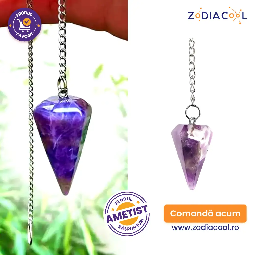 Pendul piatra de ametist