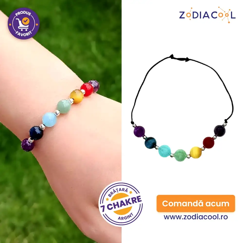 Bratara argint 925 cu 7 chakre