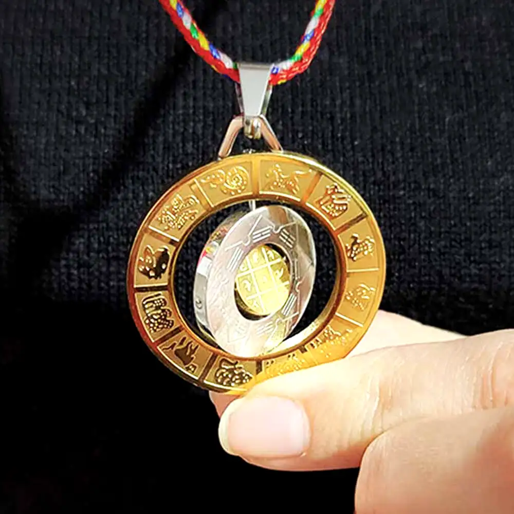 Amuleta puterii divine cu snur in culorile celor 5 elemente