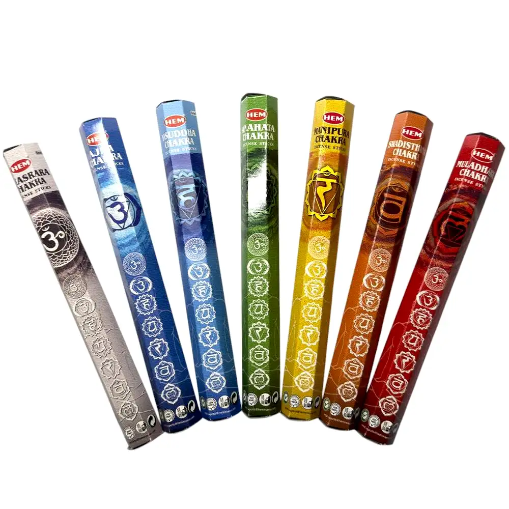 Set 7 cutii bețișoare parfumate 7 chakre