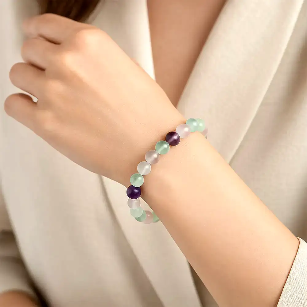 Set bratara Fluorina cu felicitare personalizata