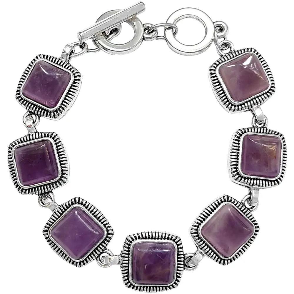 Bratara 6 pietre ametist