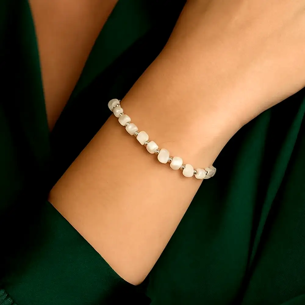 Set brățară și inel Piatra Lunii ajustabile