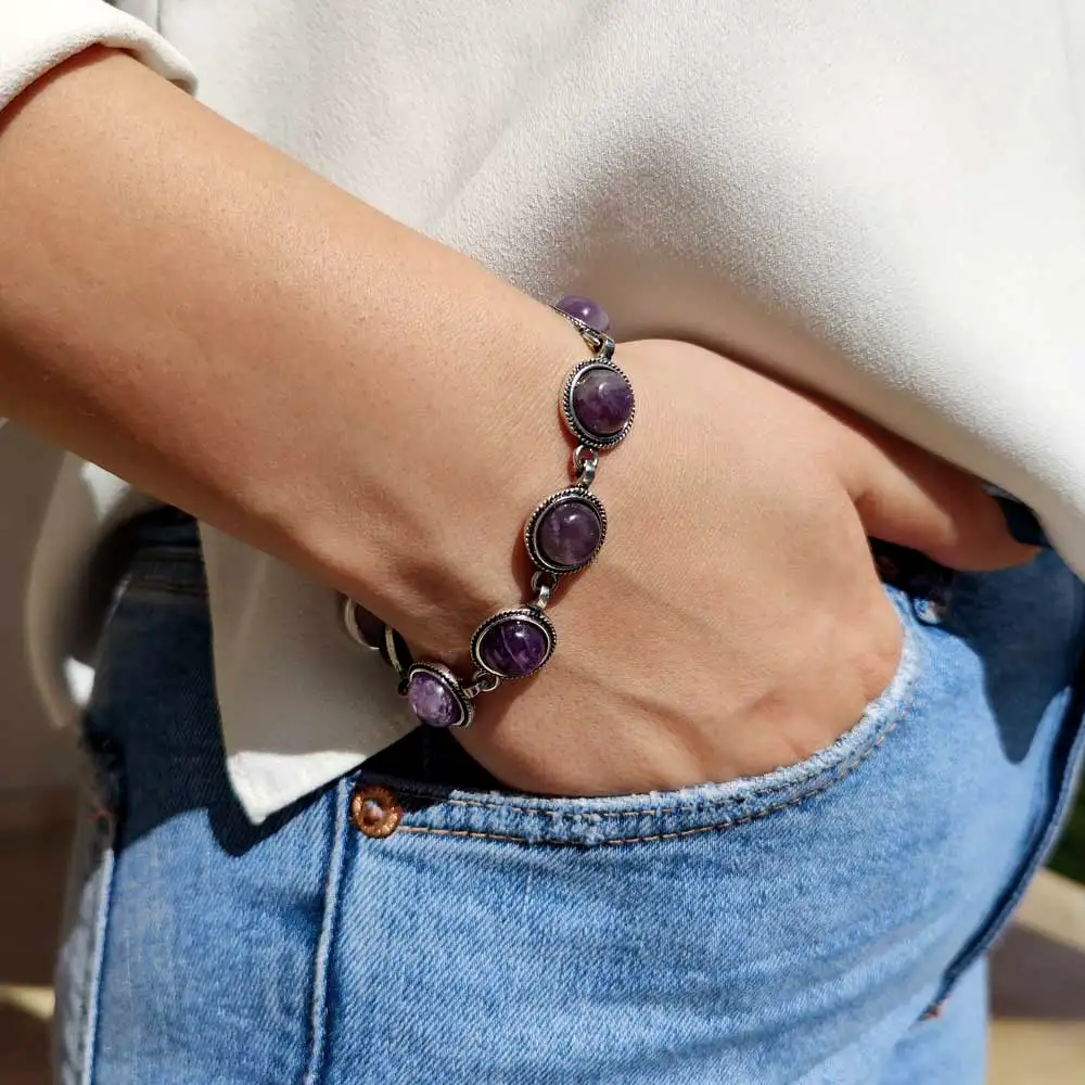 Bratara 7 pietre ametist