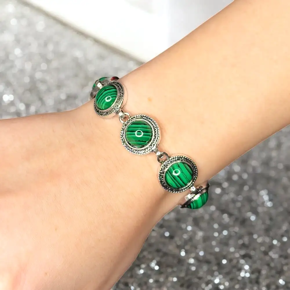 Bratara 7 pietre Malachit