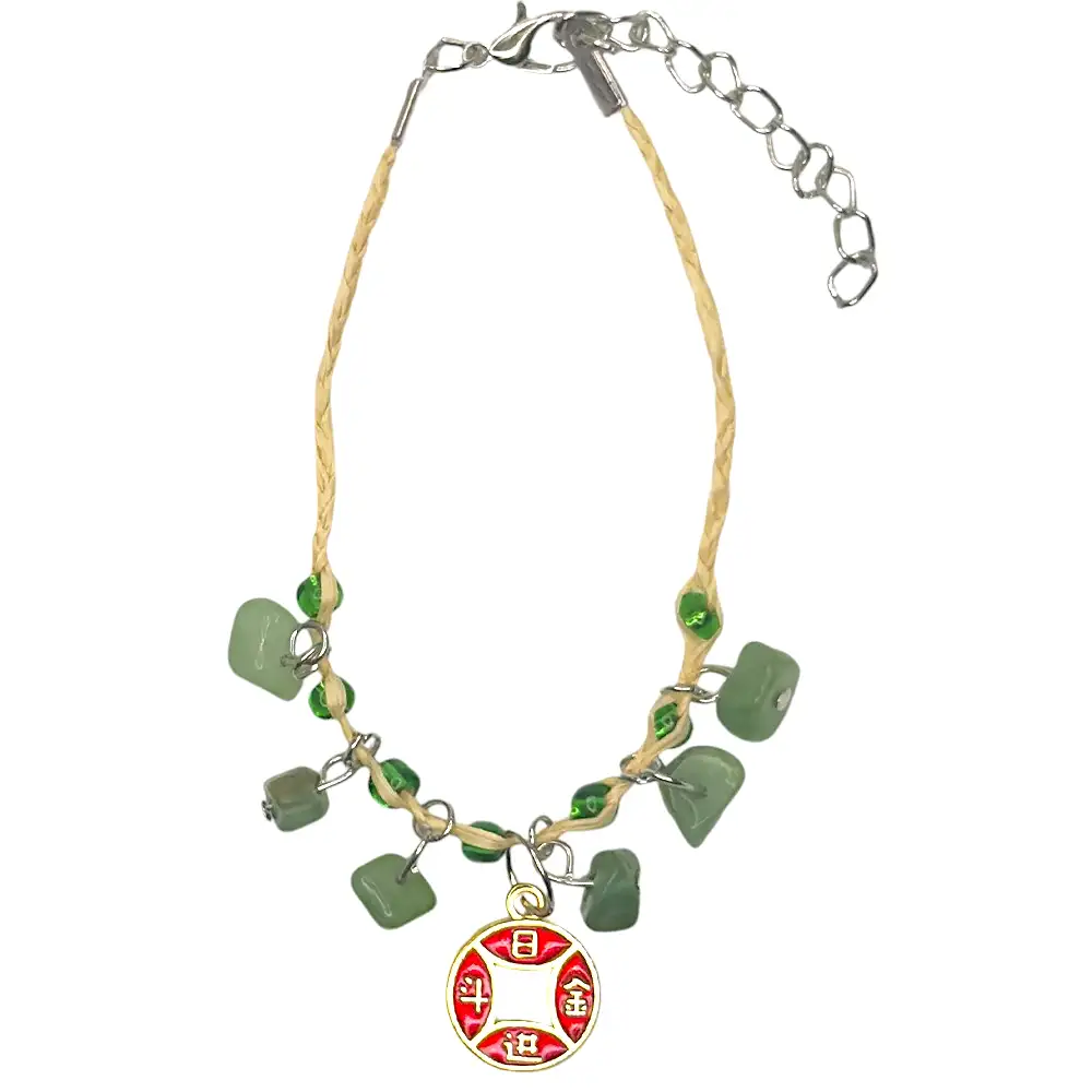 Brățară Boho Aventurin cu ideograma prosperității