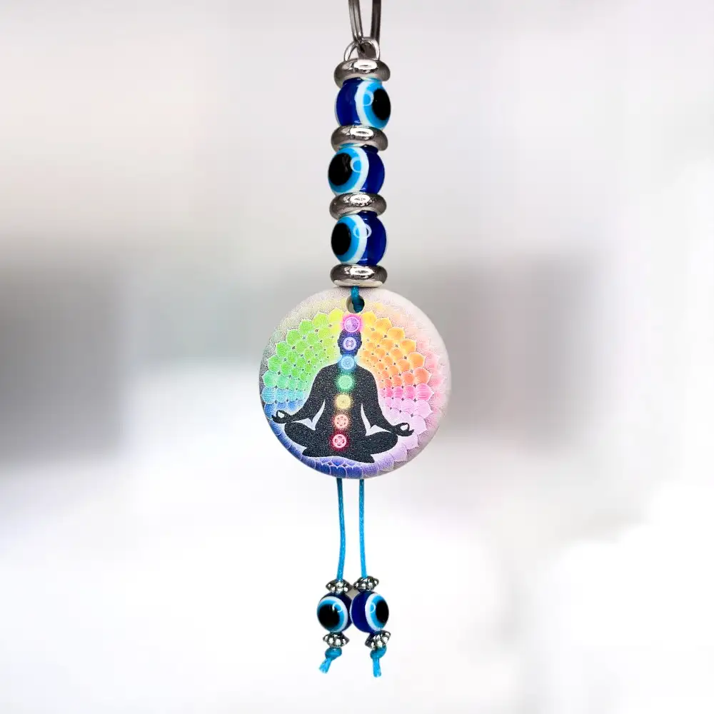 Breloc 7 Chakra și ochi de deochi