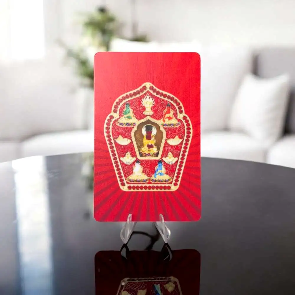 Card impotriva violentei Amithaba cu 5 Buddha Gau