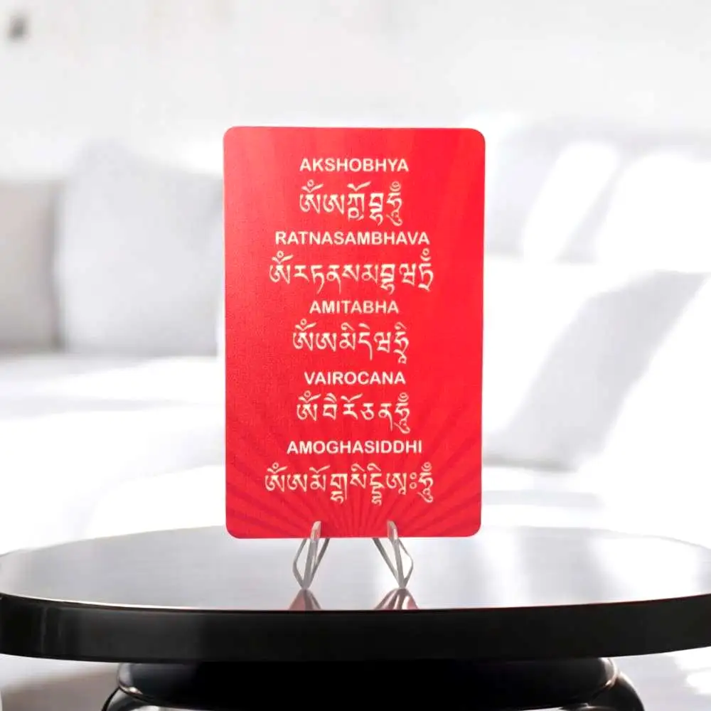 Card impotriva violentei Amithaba cu 5 Buddha Gau