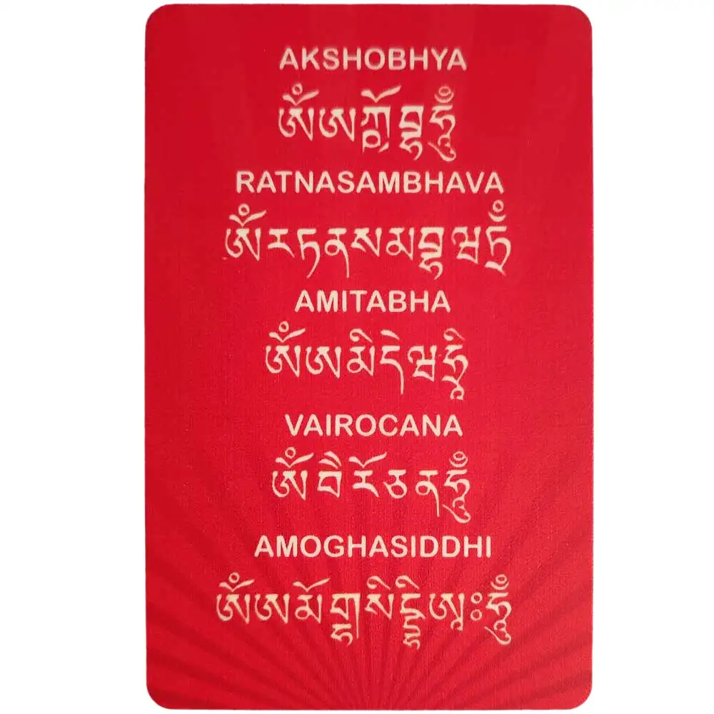 Card impotriva violentei Amithaba cu 5 Buddha Gau
