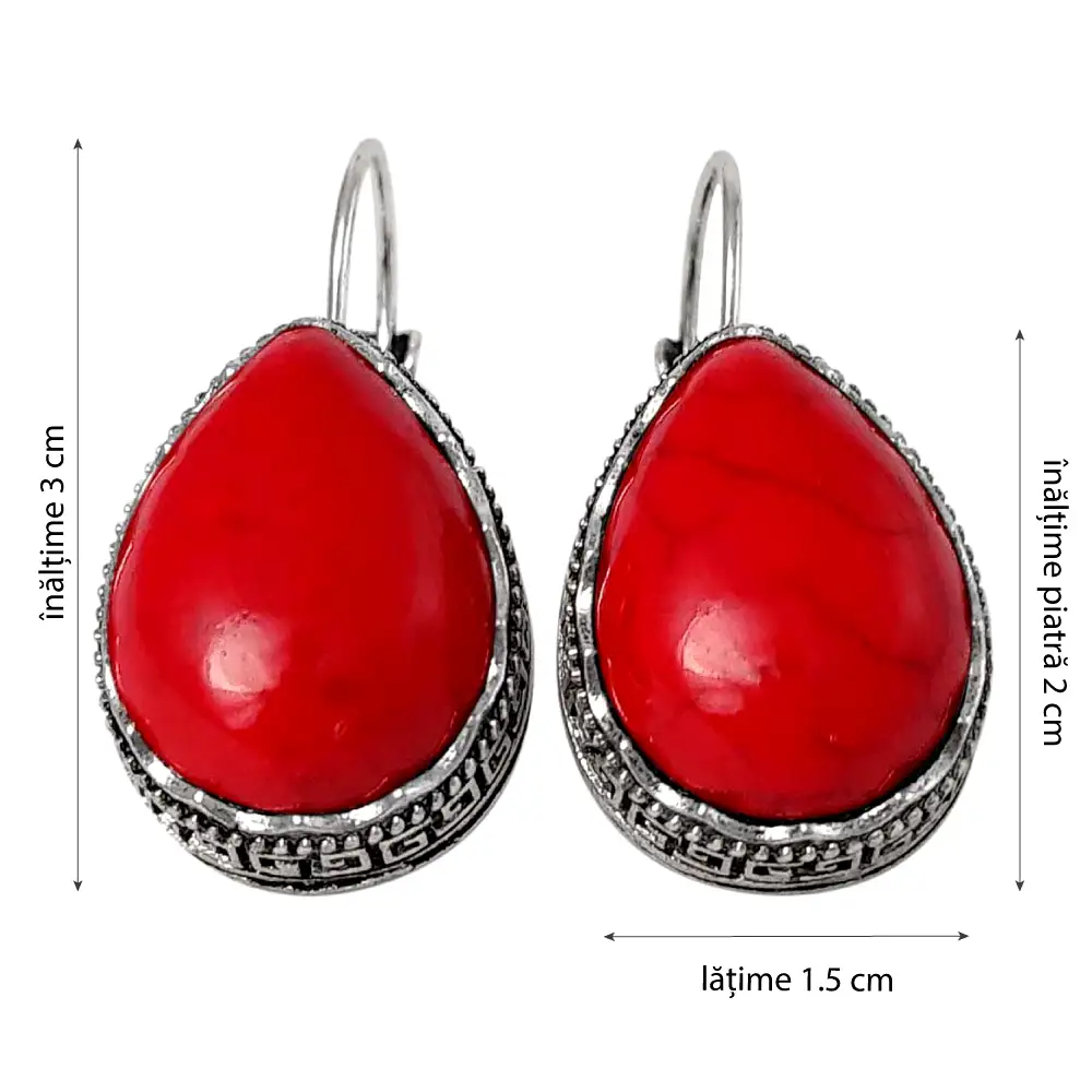 Cercei Jasp roșu