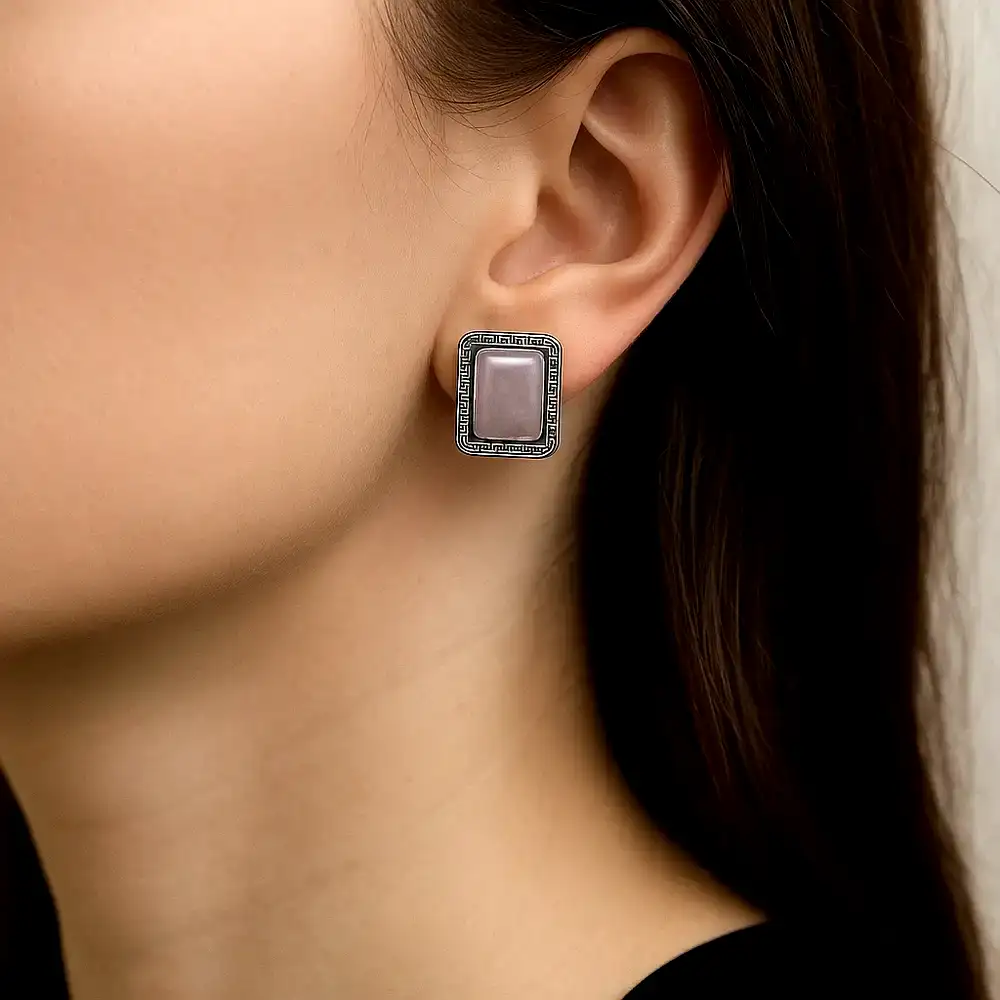 Cercei Cuart Roz cu pin