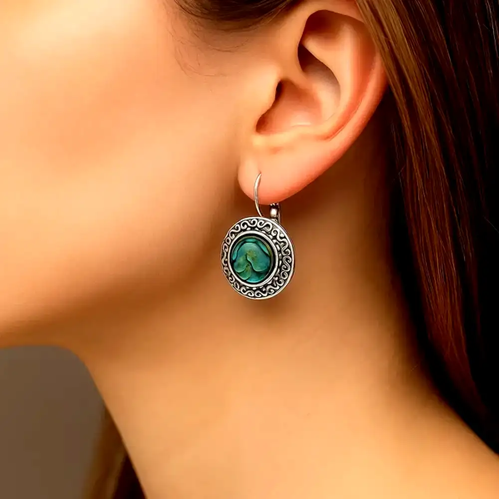 Cercei Mother of Pearl piatra nacru sau sidef