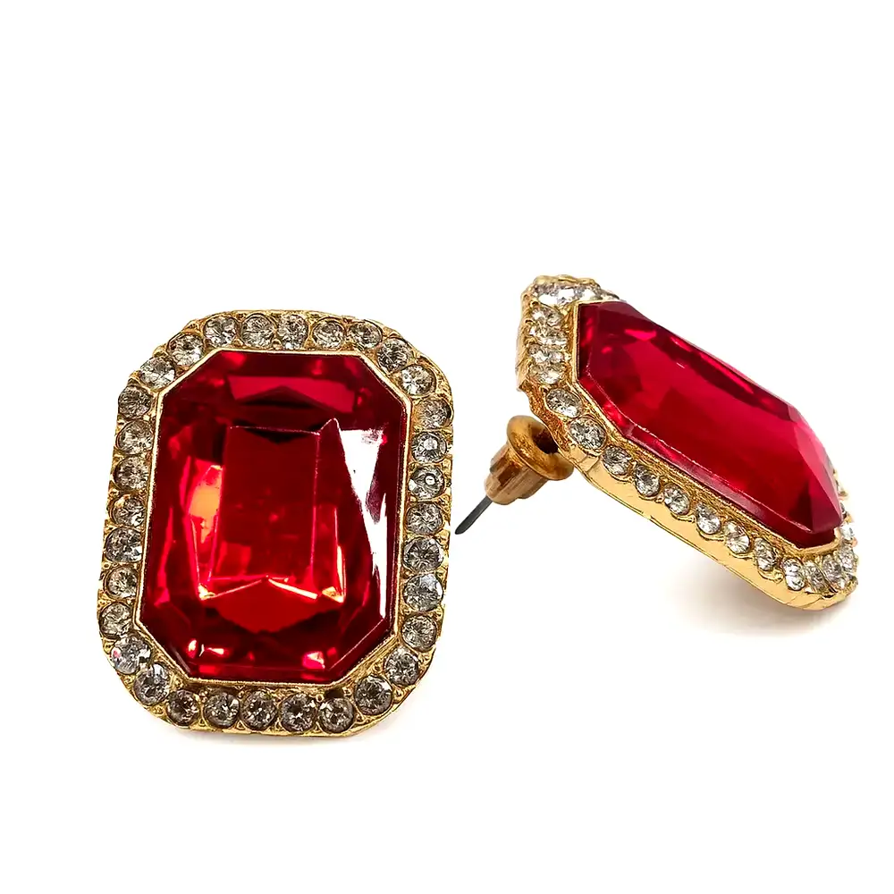 Cercei zirconiu roșu