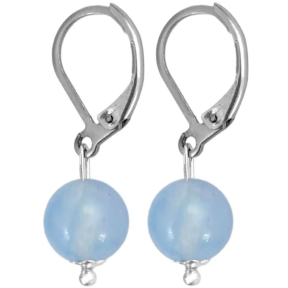 Cercei cuartz Saphire pastel