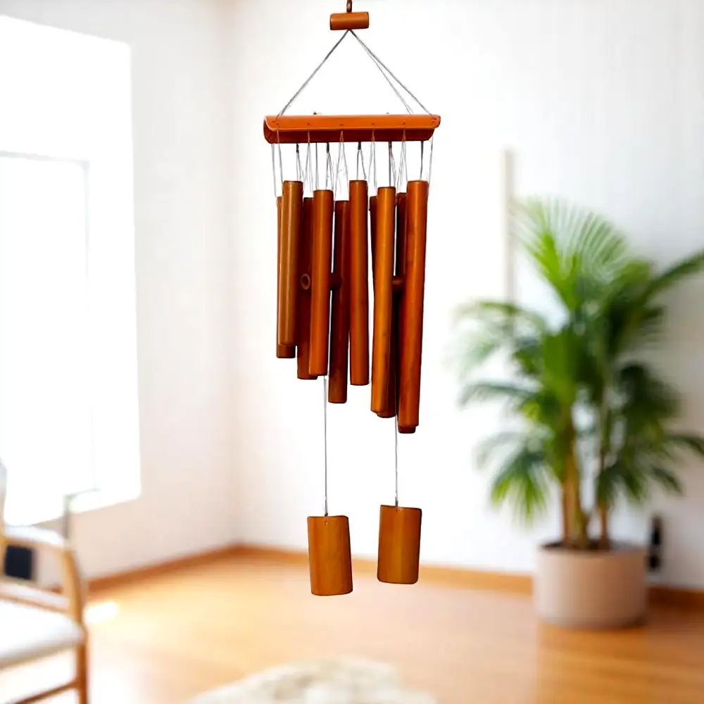 Clopoței de vânt muzicali din bambus pentru exterior