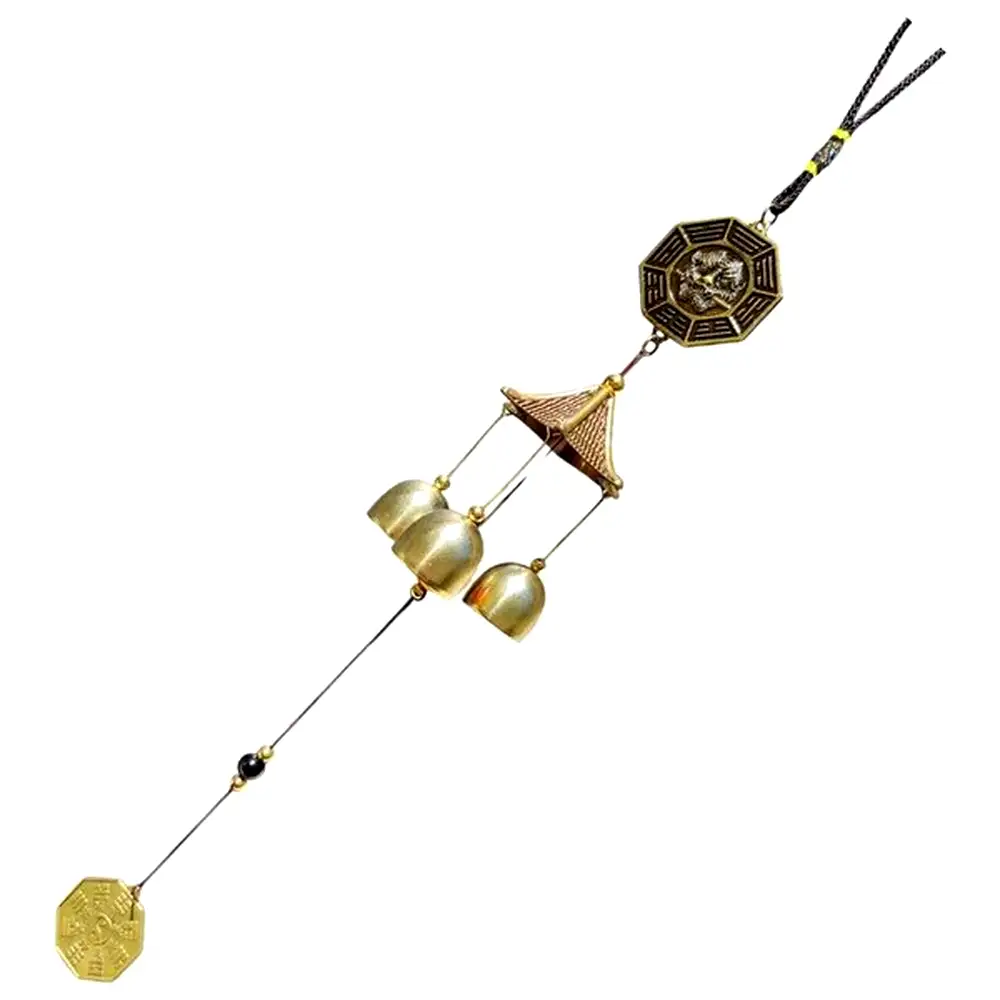 Clopoței de vânt din metal cu 2 pa kua