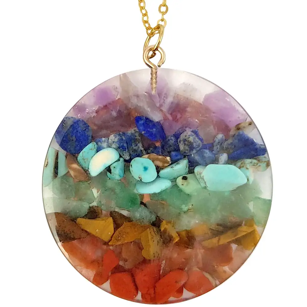 Pandantiv 7 chakra si copacul vietii