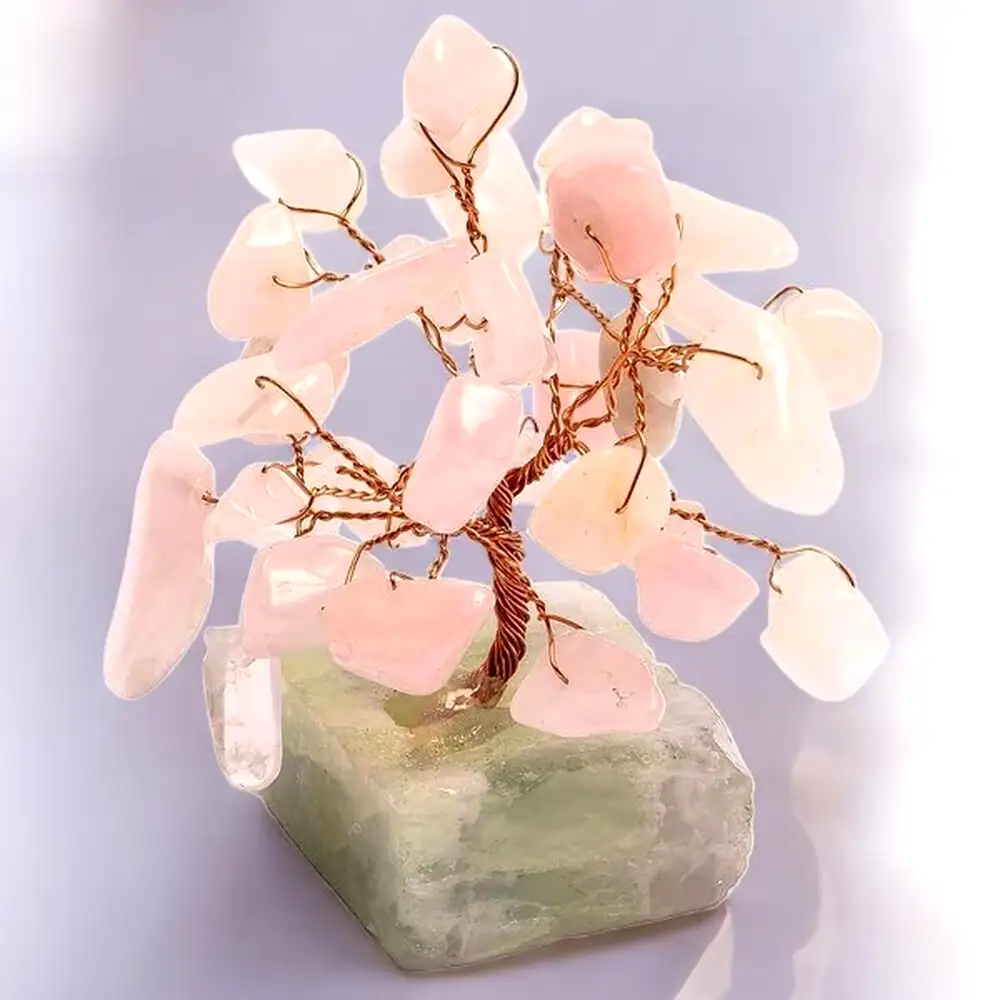 Copac cu cristale Cuart Roz naturale