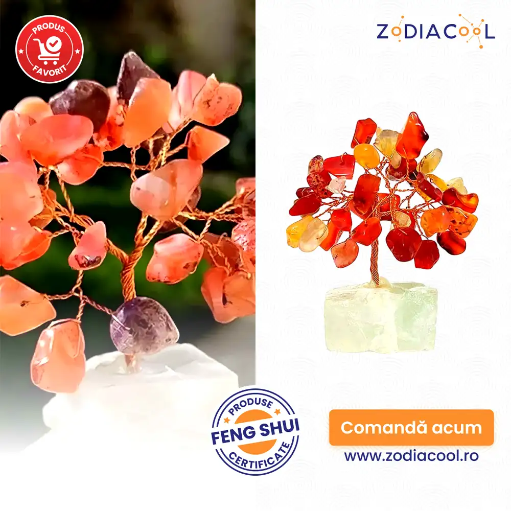 Copac cu cristale Carneol si Agate