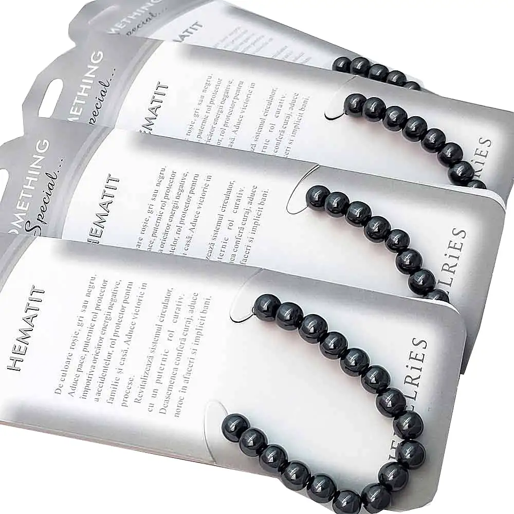 Set bratara Hematit cu felicitare personalizata