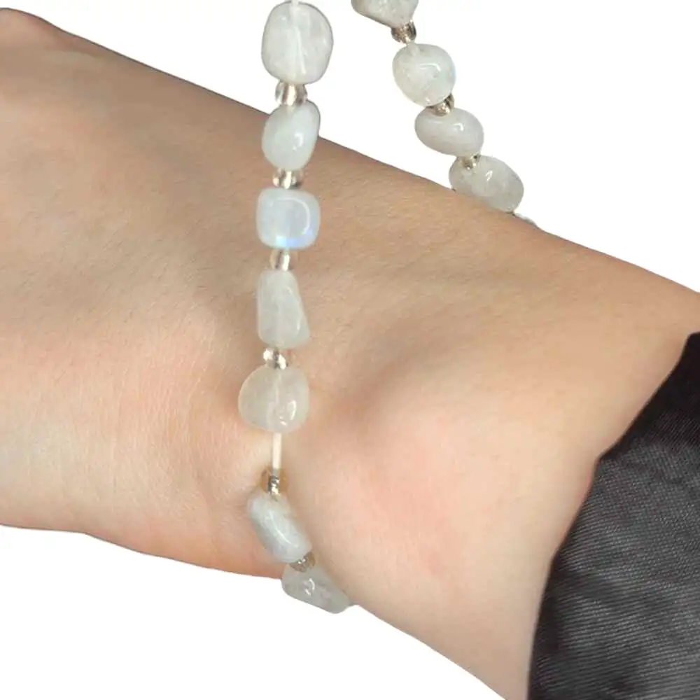 Set brățară Piatra Lunii și inel Piatra Lunii ajustabile