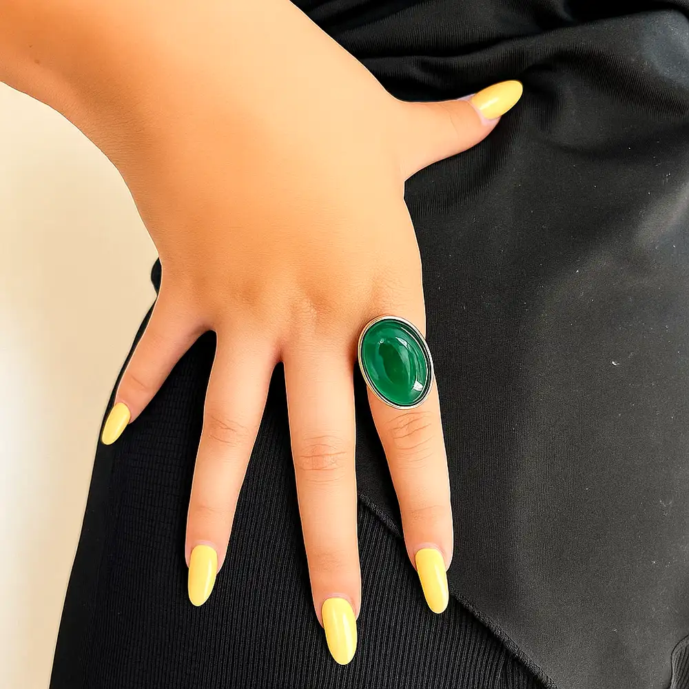 Inel Agat verde
