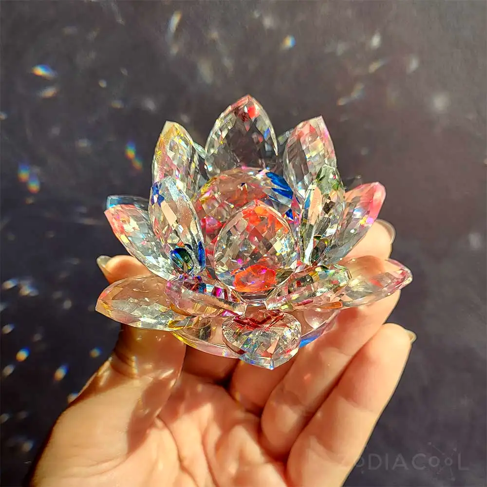 Lotus mixt din cristal de sticlă tip nufăr