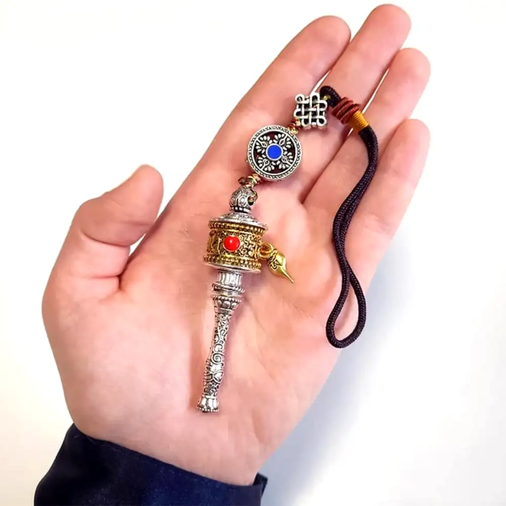 Amuleta Morișca Dorintelor cu dublu dorje si nod mistic