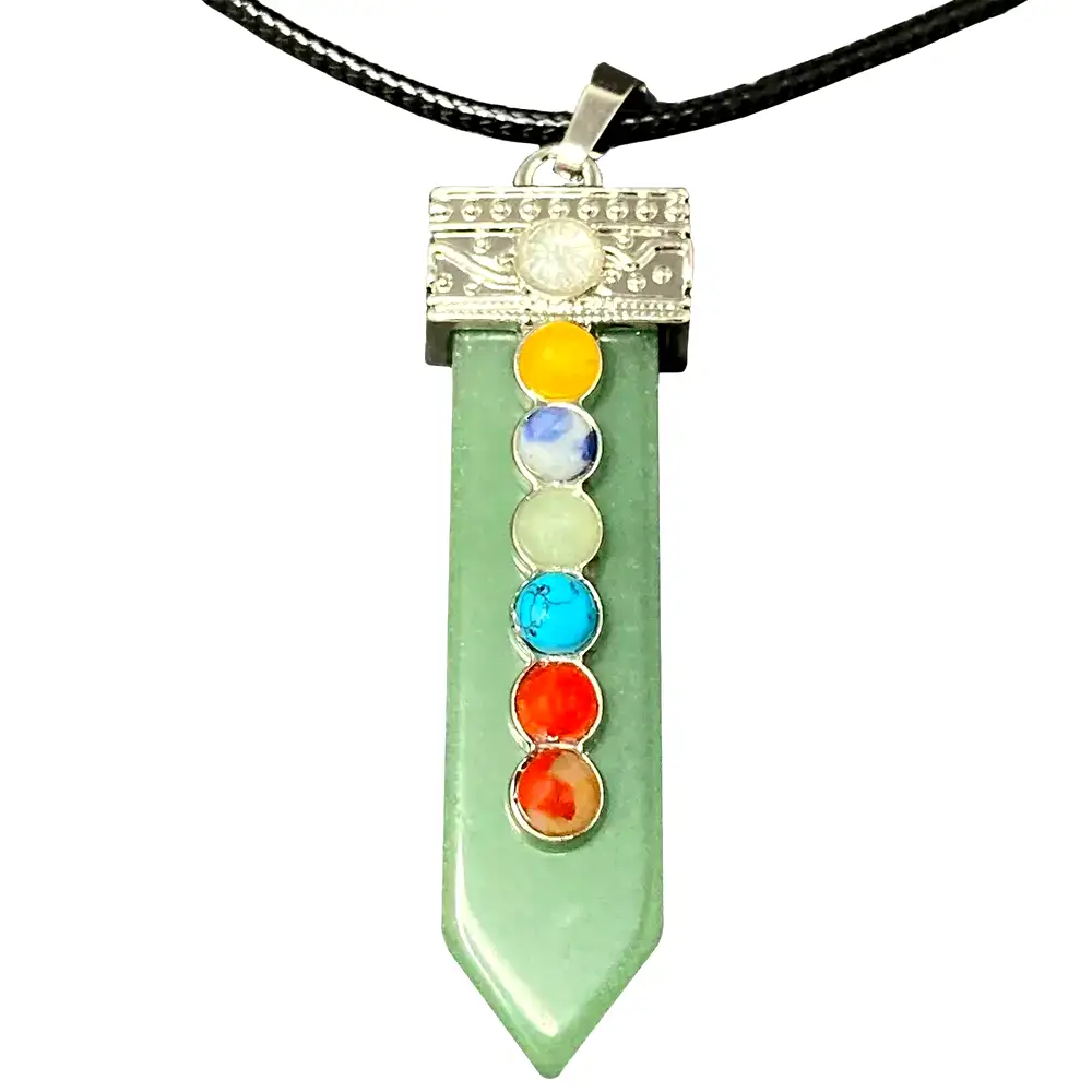 Pandantiv 7 chakre pe aventurin