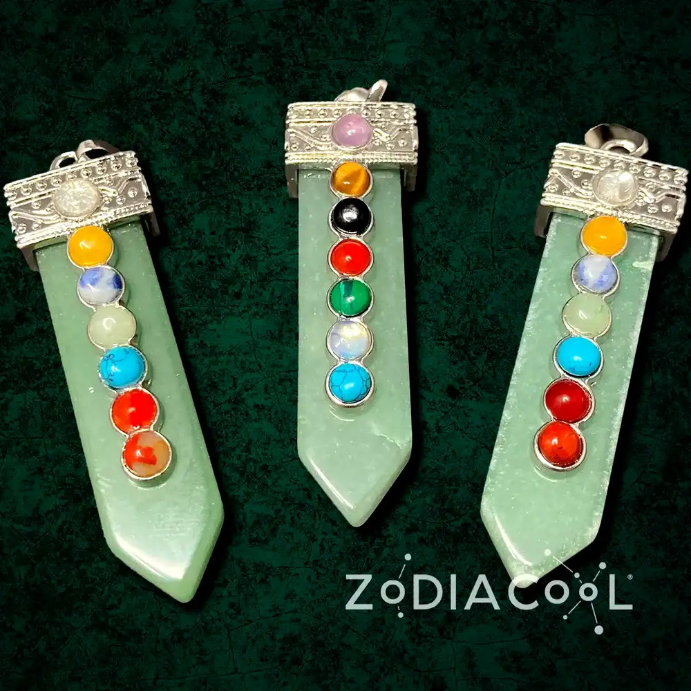 Pandantiv 7 chakre pe aventurin